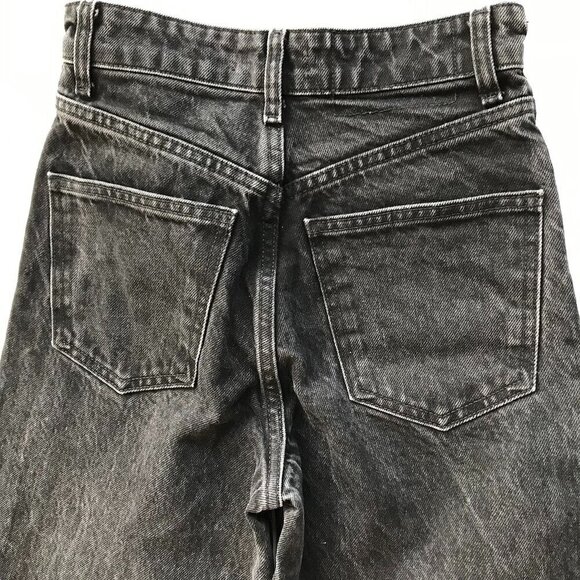 ZARA DENIM JEANS HI-RISE WIDE-LEG CROPPED JEANS GREY 00, 24 x 21 - Picture 11 of 16